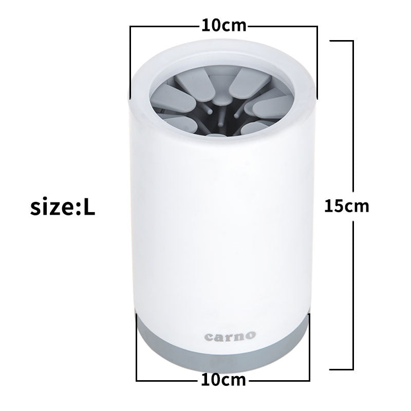FurMates Co PawFlow Rapid Paw Cleaner size L dimensions diagram showing large paw washer cup for bigger dogs